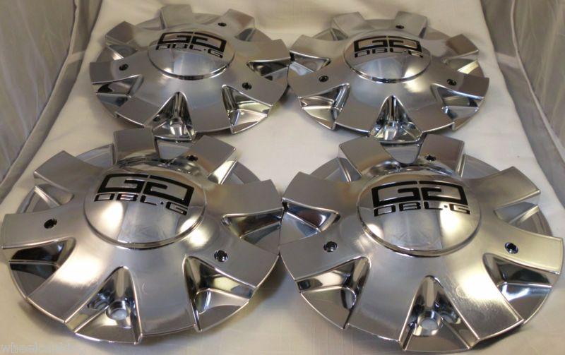 Double g wheels gello chrome custom wheel center cap caps set of 4 # 124l583