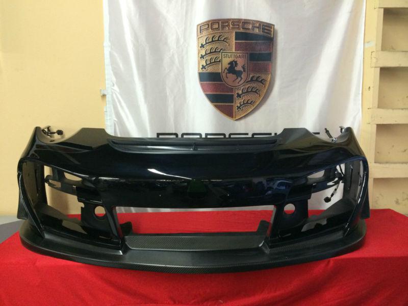 Porsche gtr front bumper for 997 turbo/carrera black with carbon fiber