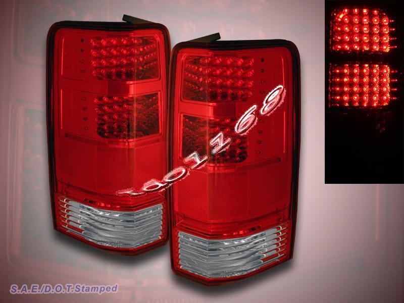 07 08 09 10 11 dodge nitro led lights rear brake lamps red clear assembly 