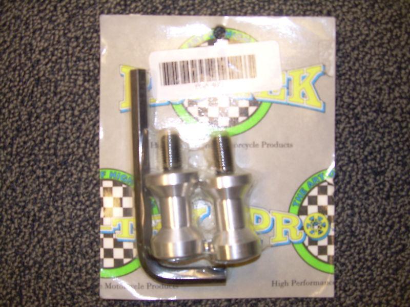 Nos pro-tek swingarm spools- silver- yamaha fzr/ yzf