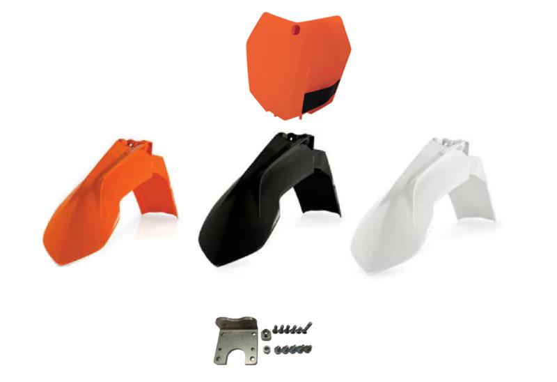 Ktm 2013 sx sxf acerbis new style front fender number plate upgrade adaptor kit