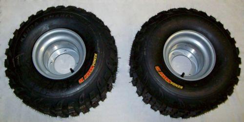 22x11-9 22 x 11 - 9 tires kenda k535 knarly xc rear atv tire set 6-ply new