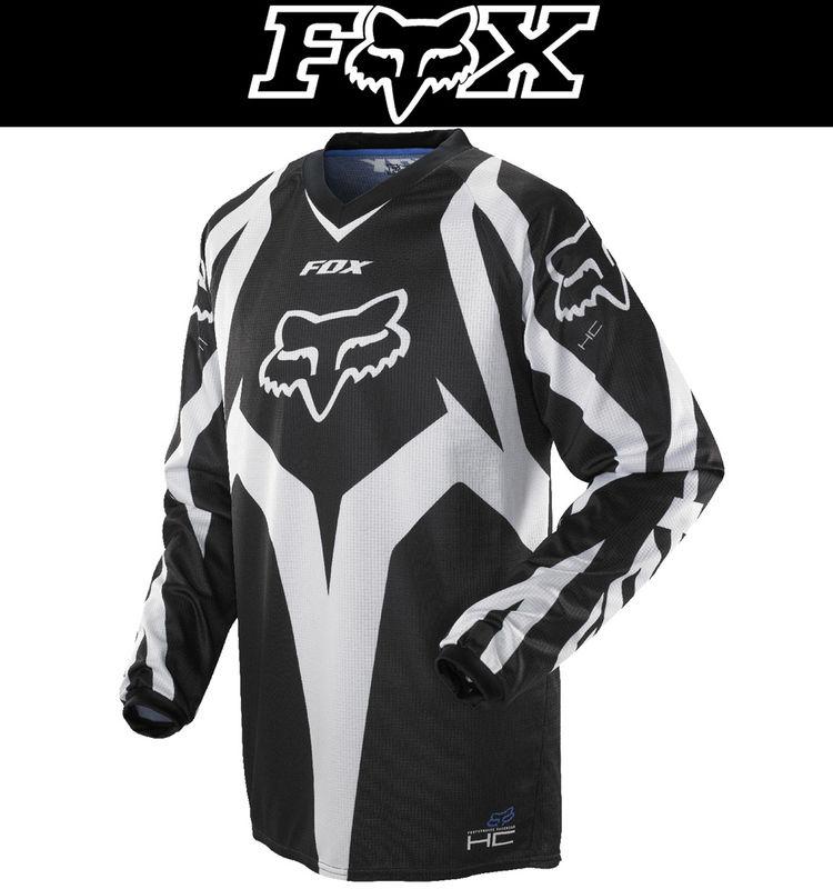 Fox racing hc race black white dirt bike jersey motocross mx atv 2014