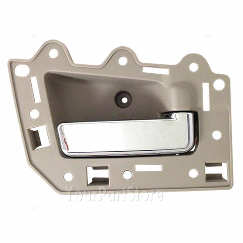 05-10 grand cherokee inside door handle passenger right rear tan beige & chrome