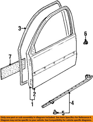 Volkswagen oem 1j5867366ffkl front door-weather strip on body