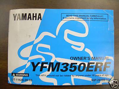 1994 yamaha yfm350erf owner's manual