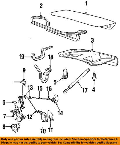 Jaguar oem gng3500aa trunk lid-lock assembly