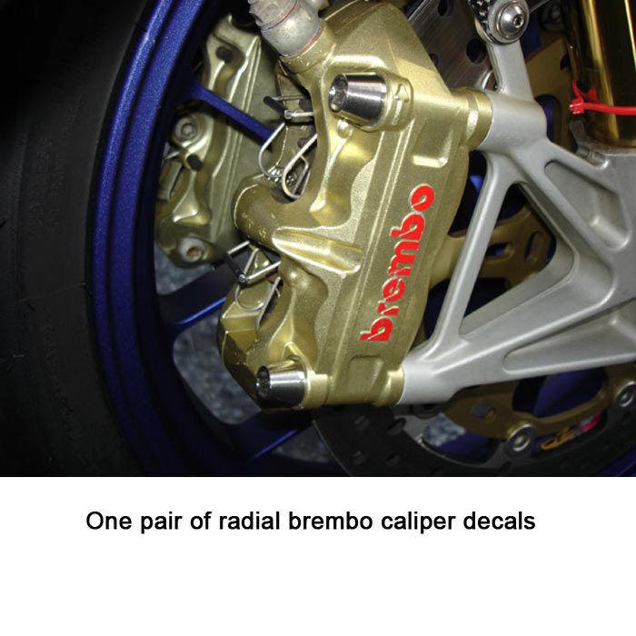 Radial front caliper decals for aprilia rsv and rsvr