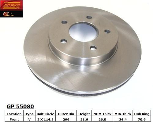 Best brakes usa gp55080 front brake rotor/disc-disc brake rotor