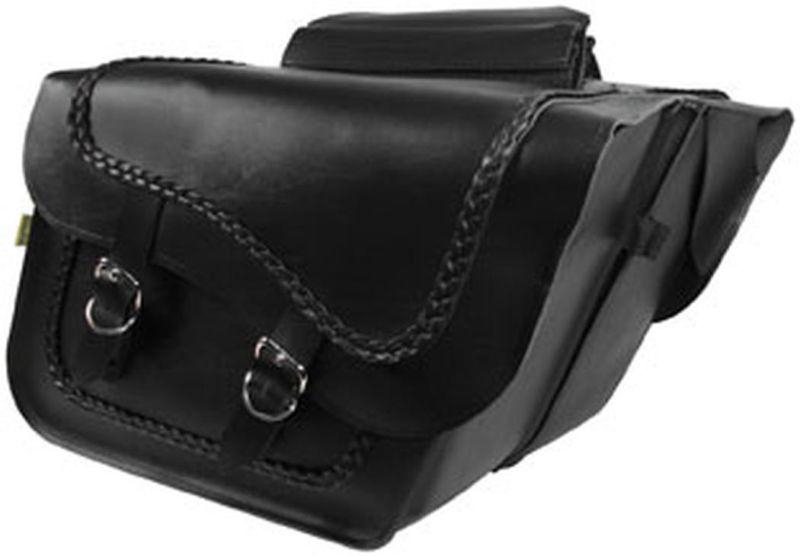 New willie & max braided fleetside slant saddlebags, black, 16" x 11" x 6.5"