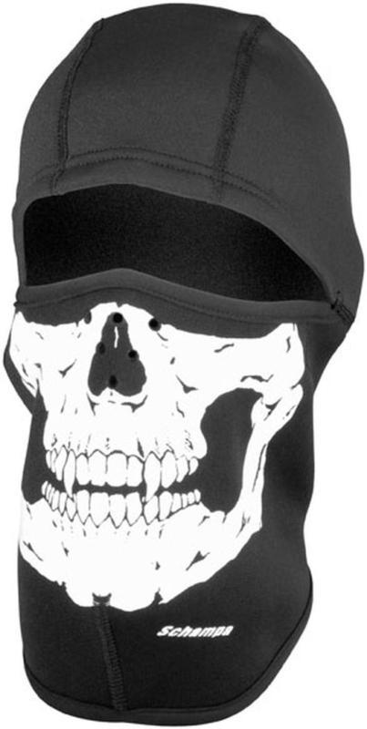 New schampa fleeceprene balaclava adult balaclava, skull/black/white, osfm