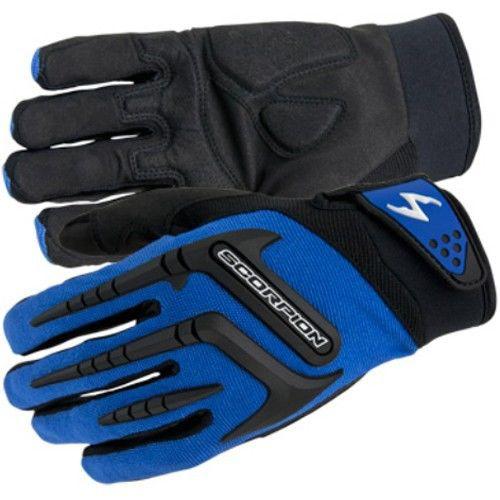 Scorpion skrub mens gloves blue