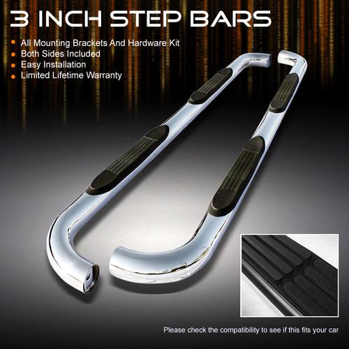 04-08 ford f150 super cab 3" polished stainless steel side step nerf bars boards