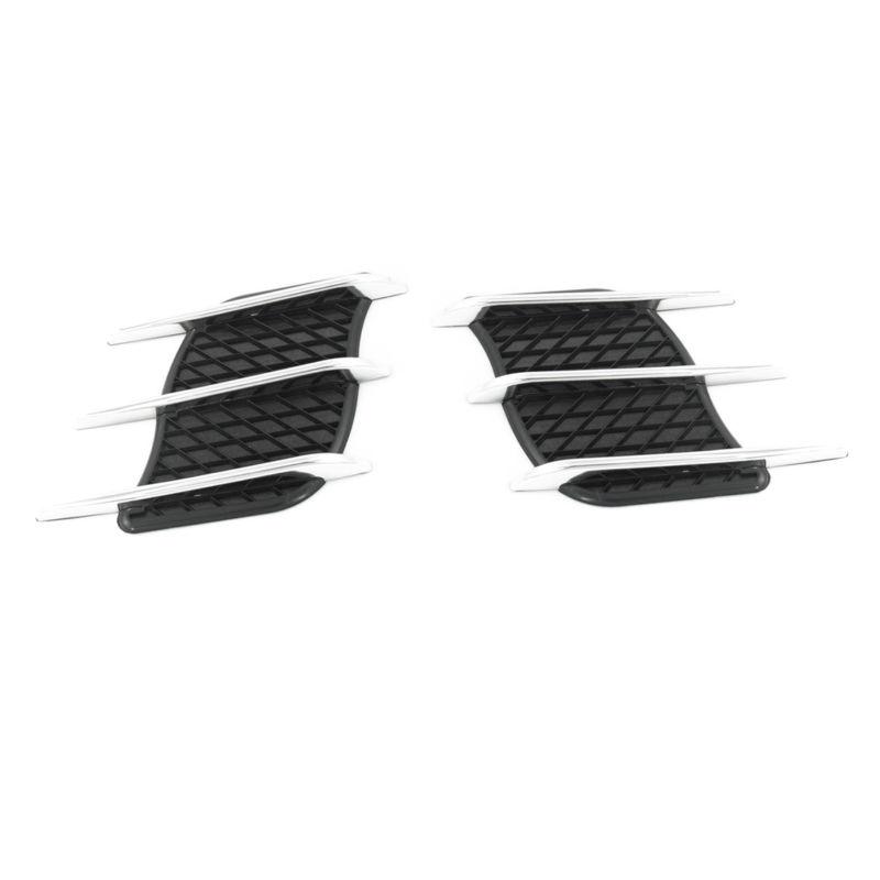 2pcs black plastic adhesive car side vent air flow fender sticker decoration