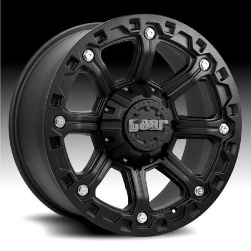 16" gear alloy blackjack black with 315/75/16 nitto mud grappler mt wheels rims