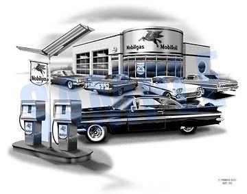 Impala 58,59,64 muscle car auto art print   ** free usa shipping **