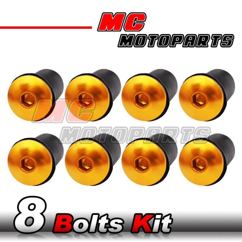 Gold windscreen bolts wellnuts set yamaha supersport 900 1999-2002