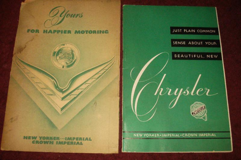 1951 chrysler owner's manual with original holder / owner's guide / nice item!!s