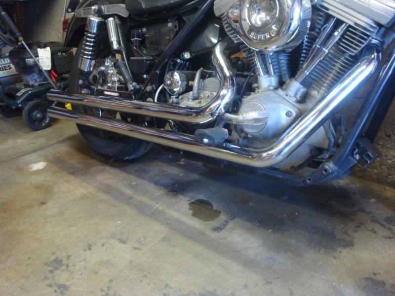 Harley fxr exhaust mufflers  2 inch shot gun chrome pips