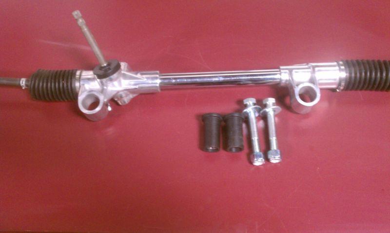 Mustang ii chrome manual steering rack & pinion with bushings and mounting bolts