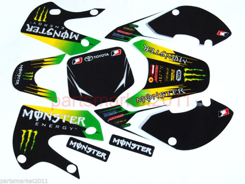 3m adhesive monster decals graphics klx110 klx 110 bike kawasaki 02-08/replica