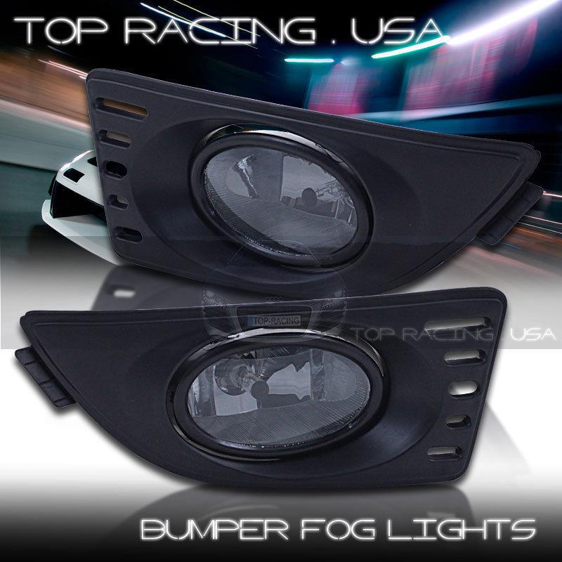 05-06 acura rsx ikon smoke lens bumper fog lights w/ switch