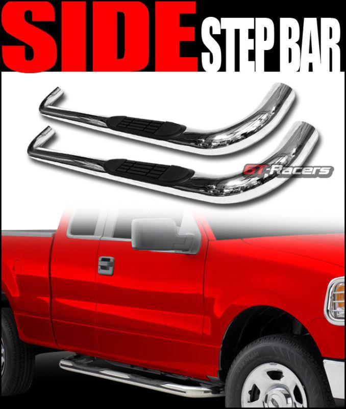 3" t304 side step nerf bar rail running board 1997-2004 f150 regular/reg cab cs2