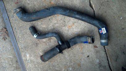 1997 1998 upper and lower radiator hose set used 1000 miles!! carry a spare!!!!!