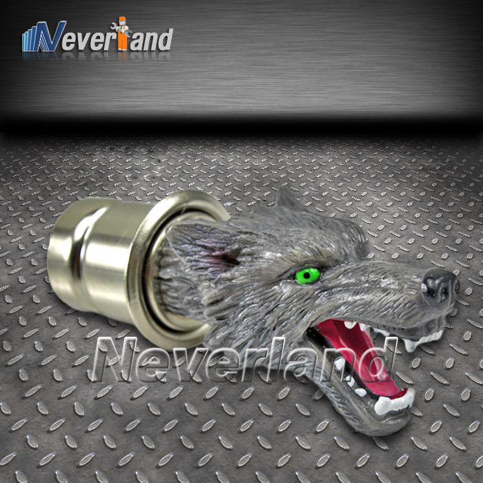 21mm 12v auto car cigarette lighter plug socket wolf head style