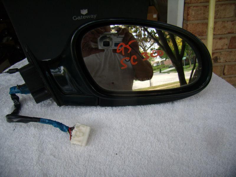 92 - 99 lexus sc300 sc400 right power heated door mirror 9 wire used green