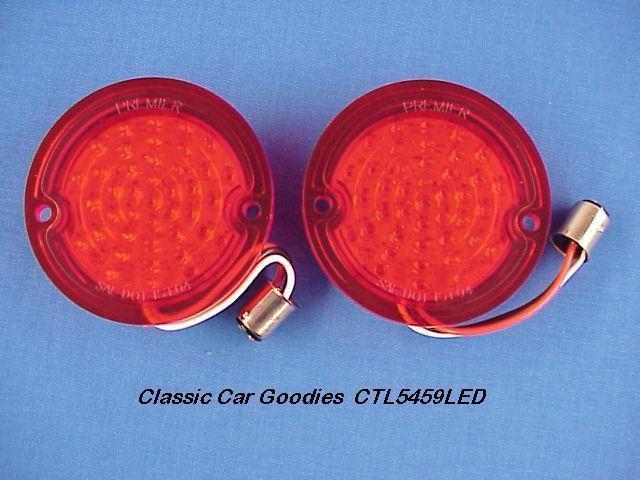 1957-1959 chevy truck led tail light inserts (2) 1958 new