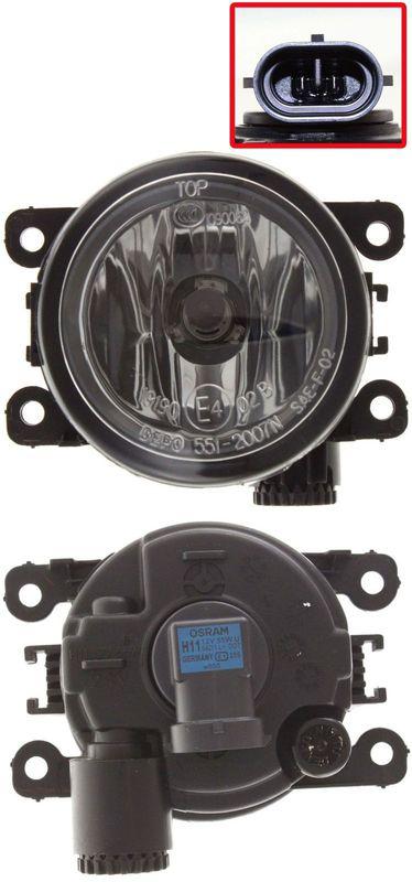 Driving fog light lamp assembly fits driver left or passenger right side