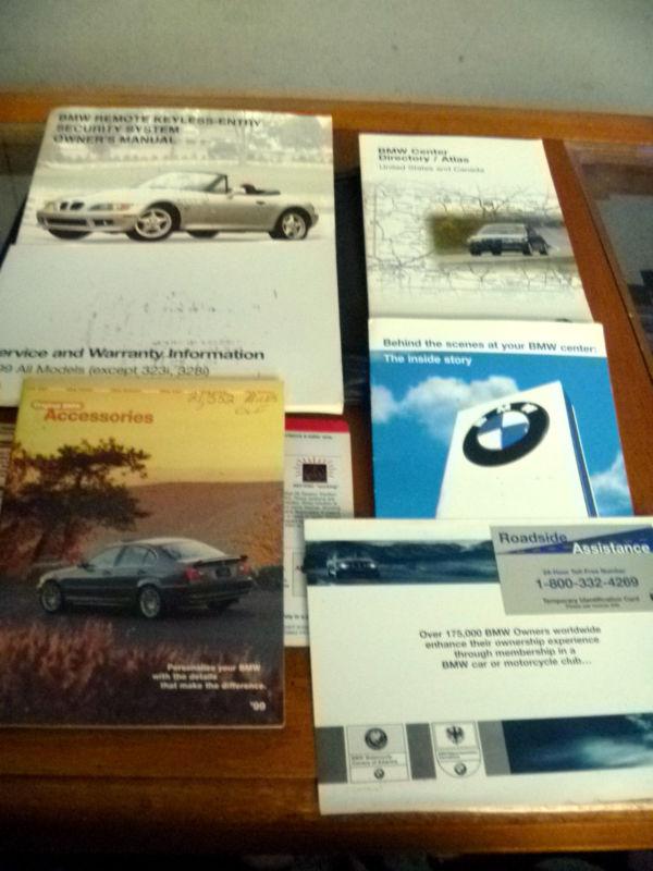 1999 bmw 323 service & warranty info - keyless entry owners manual - case -more 