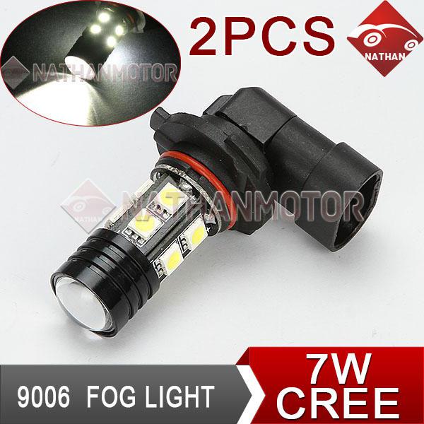 2cs 9006 7w car led drl fog day driving turn signal light bulb lamp white wow