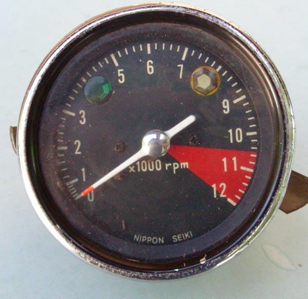 Honda nippon seiki tach tachometer gauge 10,500 rpm red line