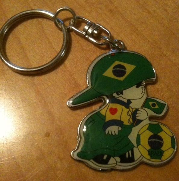 Brazilian soccer ball fan key chain brand *new* brazil 