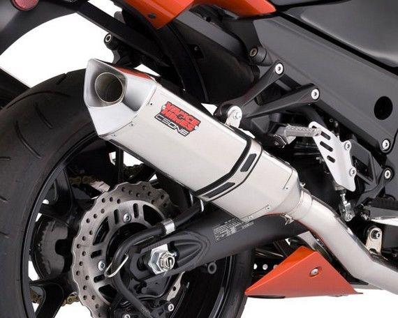 Vance & hines cs one mufflers stainless/black/aluminum for kawasaki zx-14 08-10