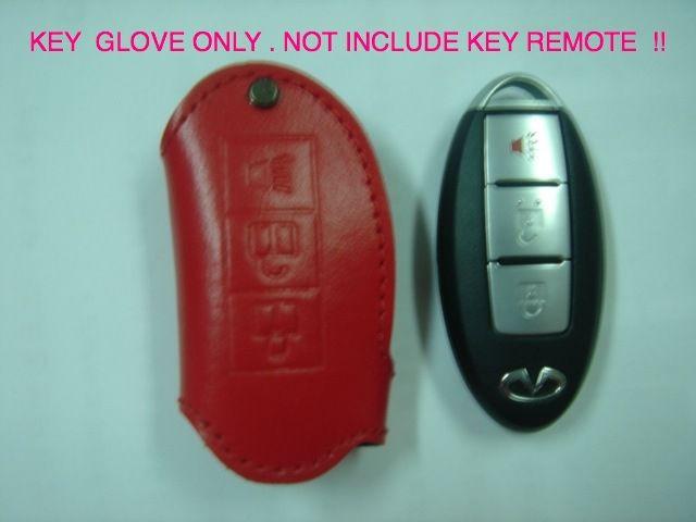 Infiniti smart car key glove cover fx35 3 button 05-08 red