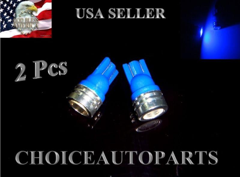 2x t10 1w high power 168 194 2825 w5w led blue car led light bulbs 