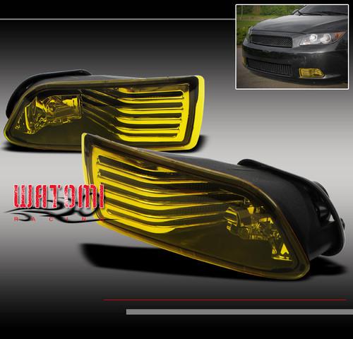 04-10 scion tc jdm yellow lens bumper driving fog light lamp+bulb+harness+switch