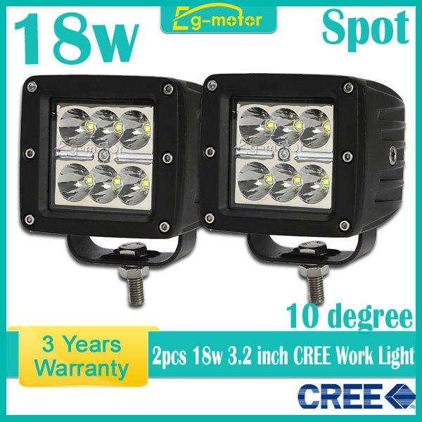 2x 18w cree 6 led spot beam work light offroad lamp car truck boat 4wd pickup