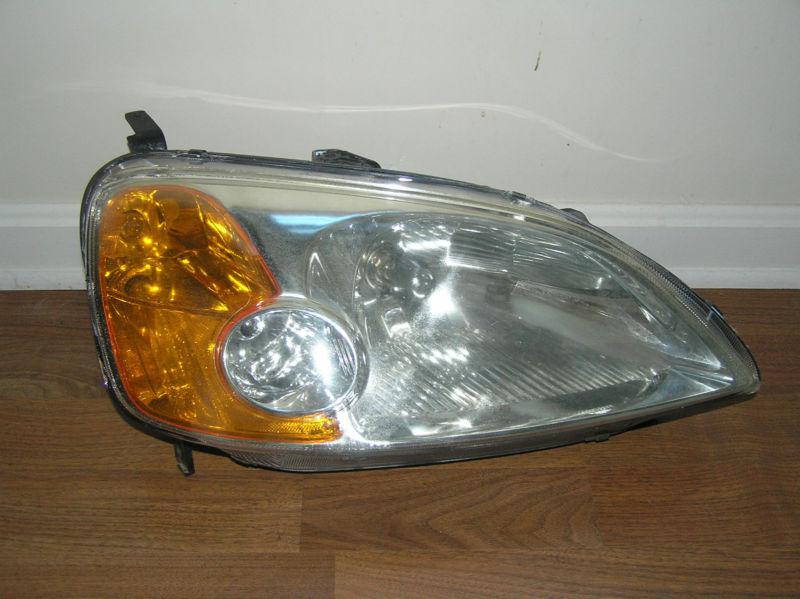 Original 2002 honda civic headlight - right (passenger) fits 2001  thru 2003