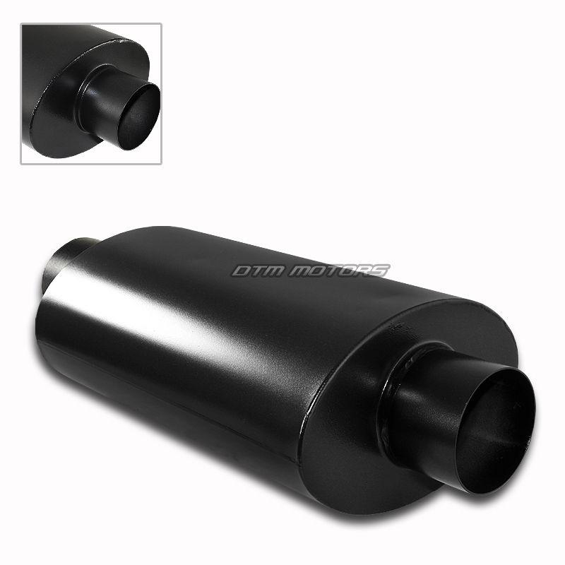 3" inlet/outlet black coated stainless steel muffler resonator canister-no tip