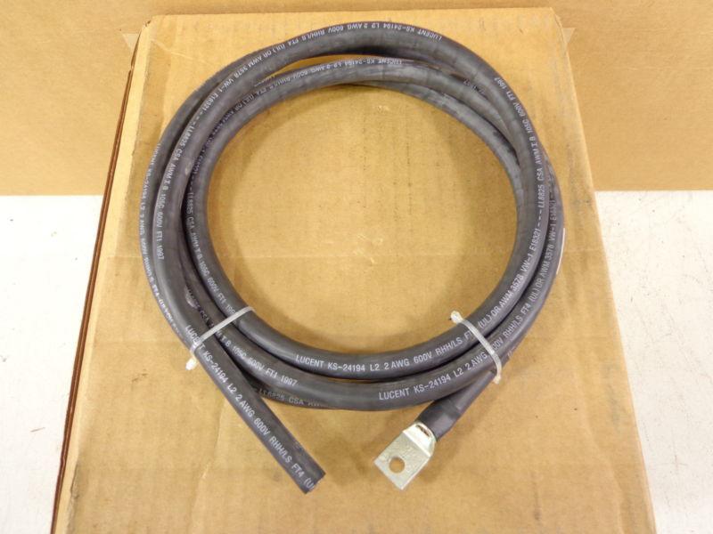 2 awg cable 93" inch stranded tinned copper wire 600 v volt lug on one end