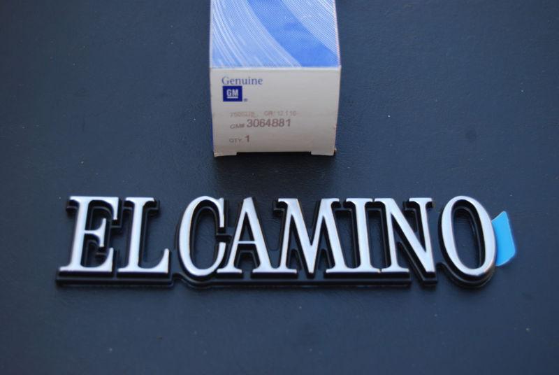 1978-1987 el camino ss rear quarter panel  "elcamino" emblem new gm conquista