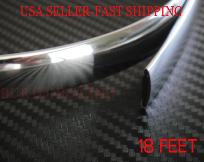 Chrome trim molding strip interior exterior 18 feet x12mm-silverado avalanche