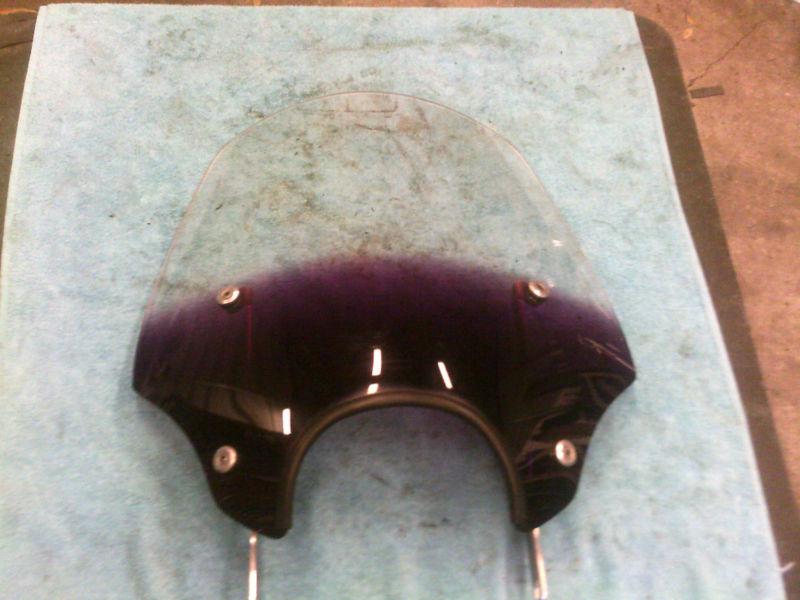 Used harley hd parts sportster xl  xlh 39mm narrow glide windshield with clamps