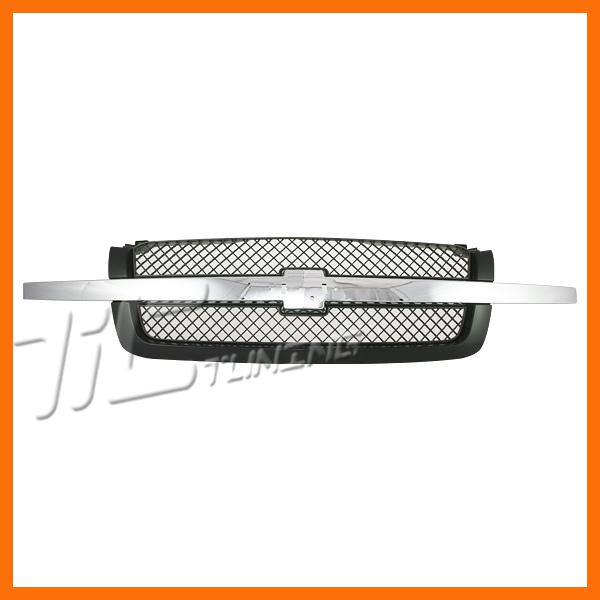 03-05 chevy silverado 04 06 avalanche w mesh insert front plastic grille front