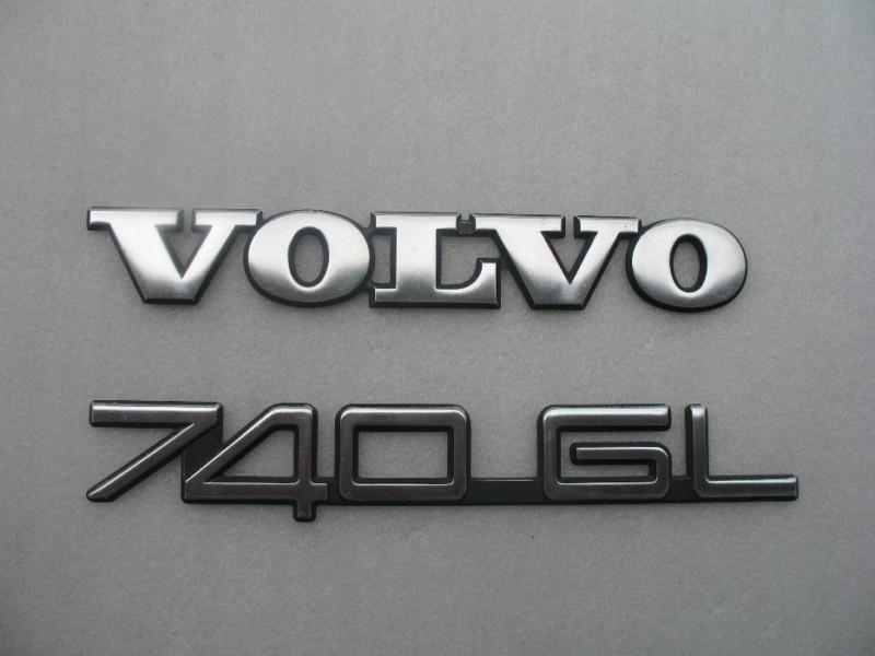 1987 volvo 740 gl rear emblem logo decal badge sign oem 83 84 85 86 88 89 90 91