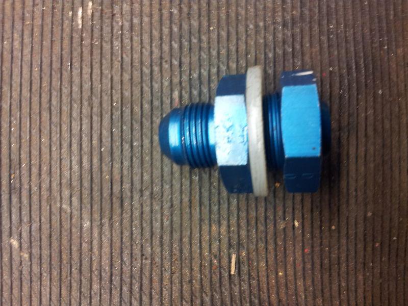 - 8 fuel cell male bulkhead aluminum blue fitting